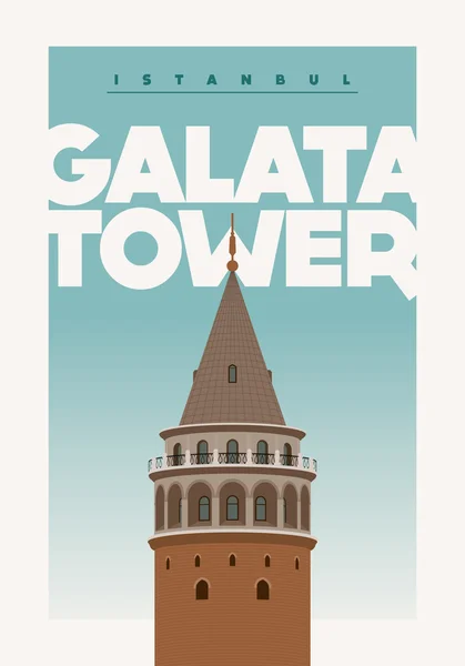 Galata Tower Galata Kulesi — Stock Vector