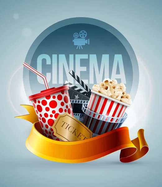 Banner de concepto de cine — Archivo Imágenes Vectoriales