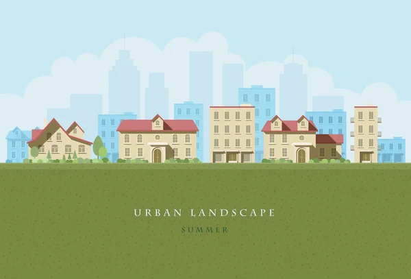 Paisaje urbano — Vector de stock