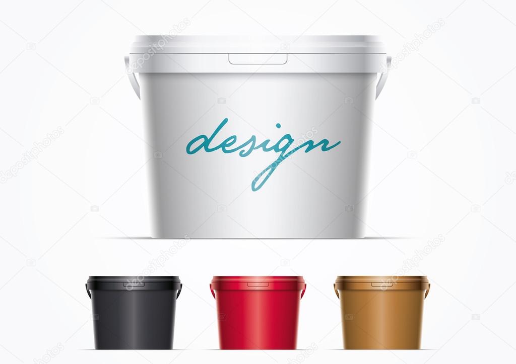 Plastic Paint Bucket Set