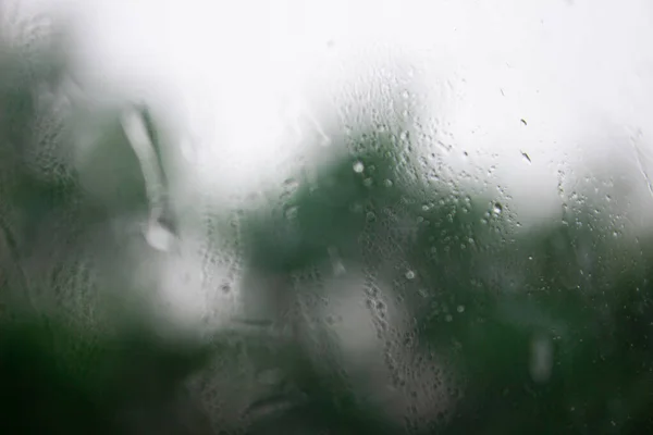 Raindrops on window , rainy day. Background raindrops. blurred background — Stock Photo, Image
