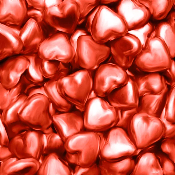 Vele rode harten. Geschilderde achtergrond — Stockfoto