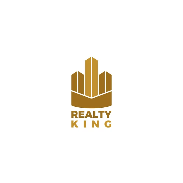 Egyszerű Realty City Scape Business Logo Design Sablon — Stock Vector