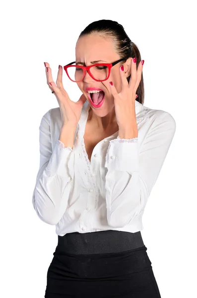 Isolated young woman — Stock Photo, Image