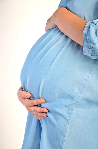 Isolated pregnant woman — Stock Photo, Image