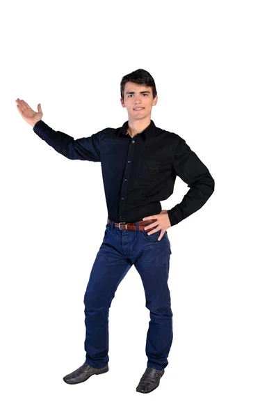 Young man on white background — Stock Photo, Image