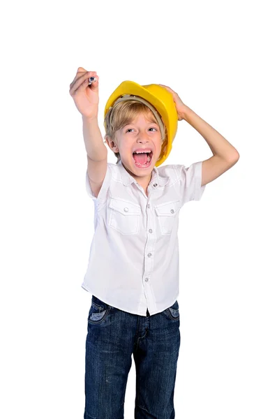 Isolated young boy — Stock Photo, Image