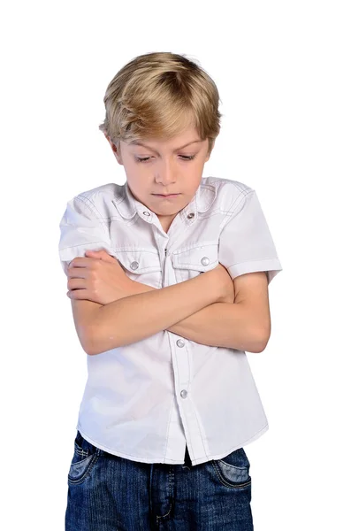 Isolated young boy — Stock Photo, Image