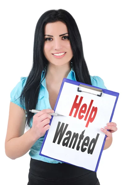 Girl help wanted — Stock Photo, Image