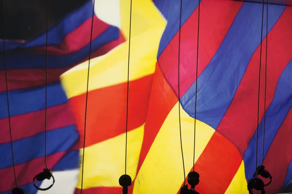 Flaga Katalonii Barwy Klubu Piłkarskiego Barcelona Zdjęcie Stockowe