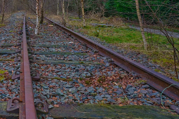 放棄された列車の線路イギリス イギリス — ストック写真