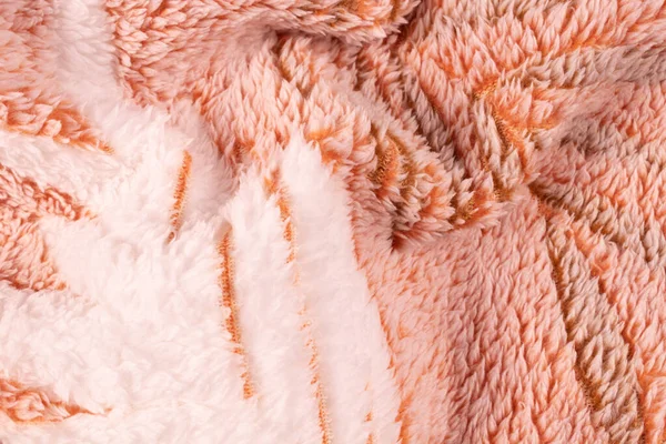 Motif Blanc Sur Couvre Lit Orange Avec Une Surface Blanche — Photo