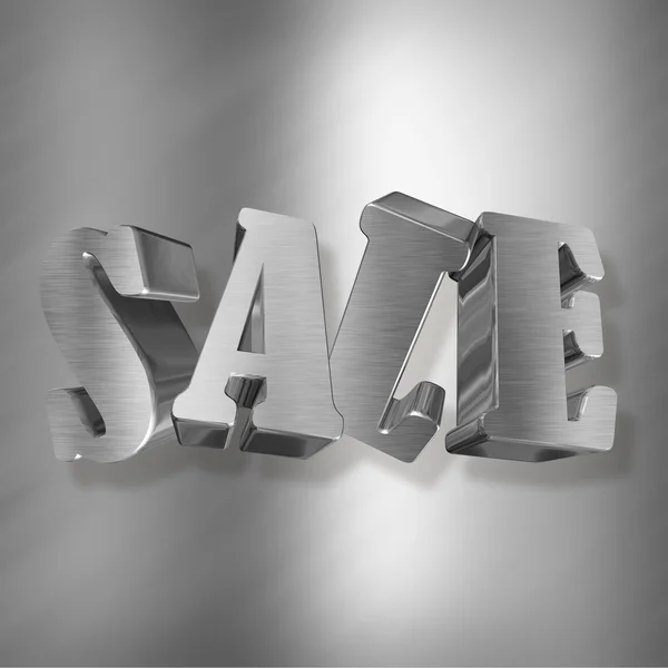 Verkauf, Metallbuchstaben — Stockfoto