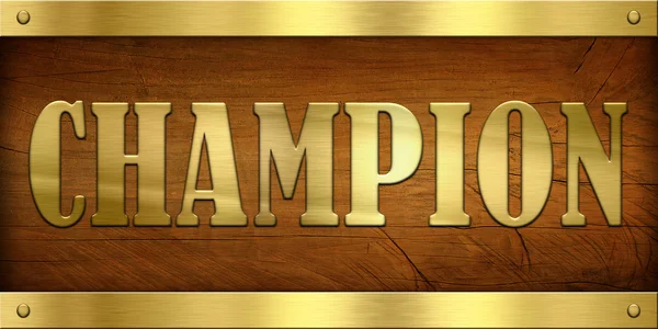 Plaque de porte Vintage, Champion — Photo