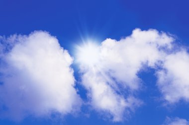 Gökyüzü güneş arka plan