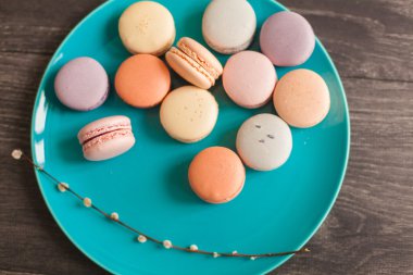 Güzel renkli Macarons