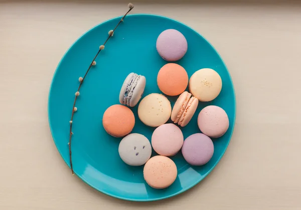 Красиві різнокольорові Macarons — стокове фото