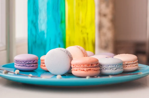 Beautiful Multicolored Macarons — Stock Photo, Image