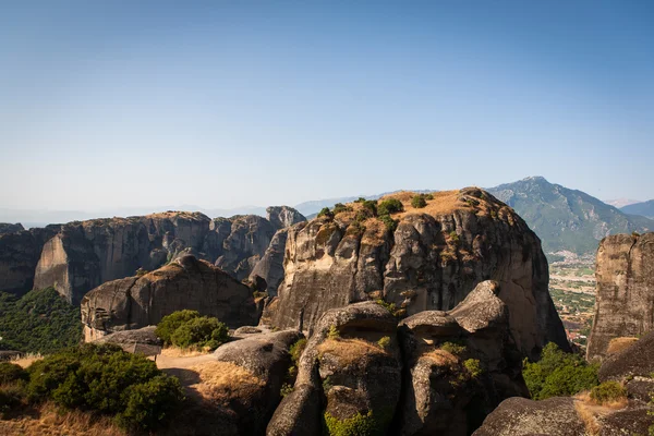 Mosteiro e rochas de Meteora, grécia — Fotografia de Stock