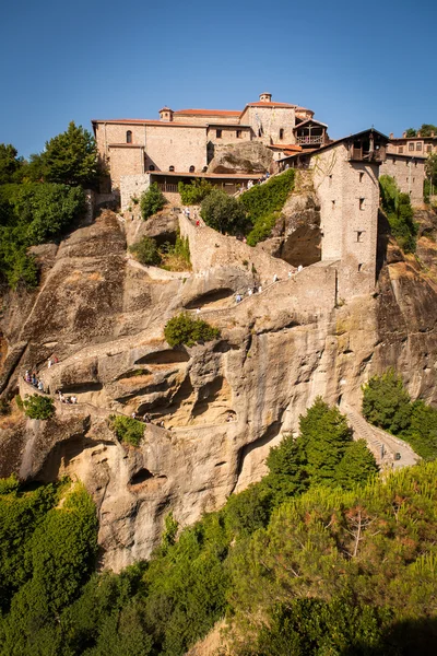 Mosteiro e rochas de Meteora, grécia — Fotografia de Stock