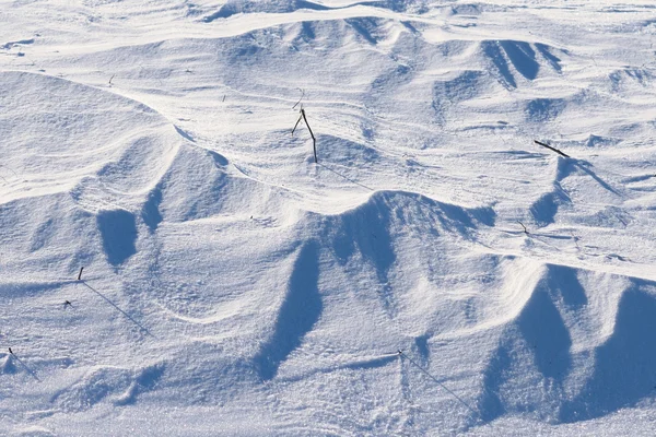 Зимнее заснеженное поле — стоковое фото