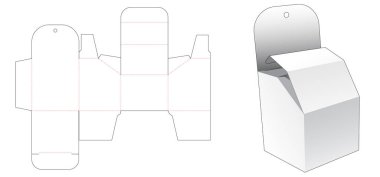Asılı delik hazneli ambalaj kutusu ölüm şablonu