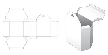 Asılı delik altıgen kutu ölüm şablonu kes