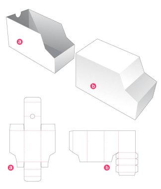 Kapaklı sürgülü minibüs biçimli kesme şablonu