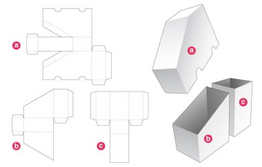 Different 2 bowls with cover die cut template