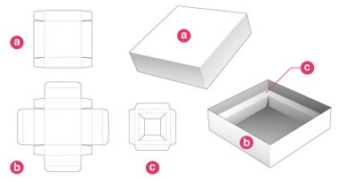 Kalay ambalaj kutusu ve kapağı ekleme destekçisi die kesme şablonu