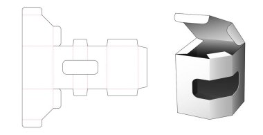 Pencereli açı paketleme kutusu die kesme şablonu