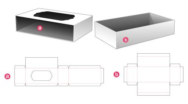 Kaydırma kutusu ve pencereli kapak die şablonu