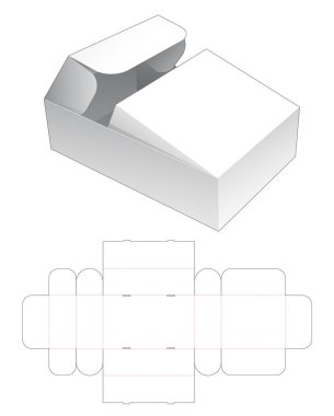 İki eşit olmayan çevirme kutusu kesme şablonu