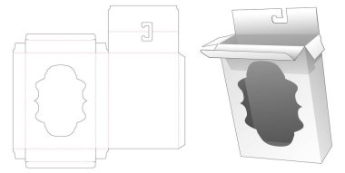 Eğri pencereli asılı paket die şablonu kes