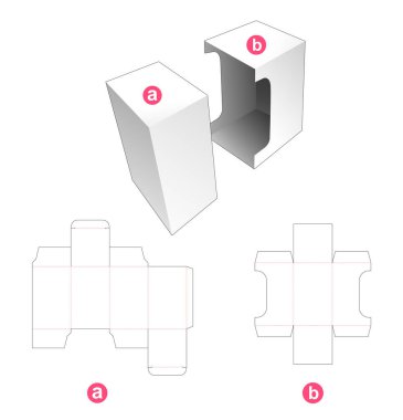 Kozmetik kutusu üzerinde ölüm şablonu kesilmiş