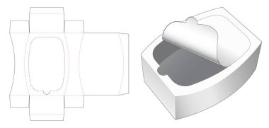 Yuvarlak kutu üst fermuarlı die kesim şablonu