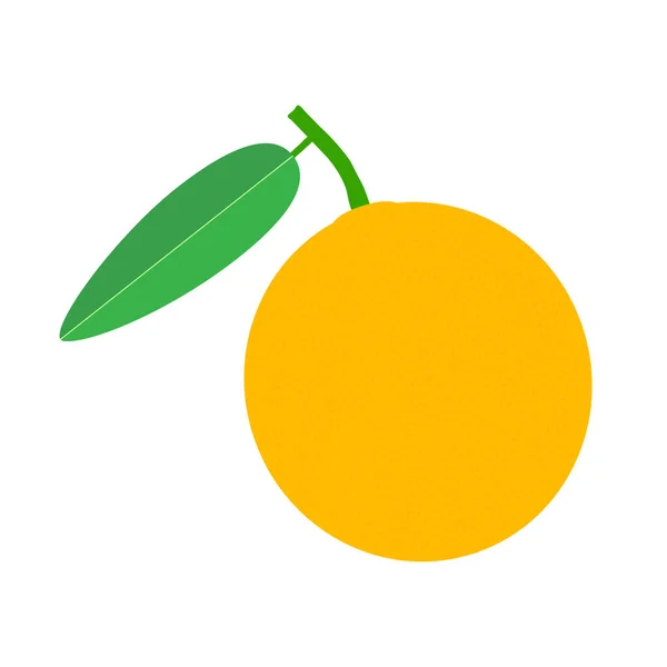 おいしいオレンジフルーツアイコン ベクターイラスト — ストックベクタ