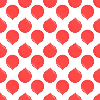 Nar ile kusursuz desen. Vektör illüstrasyonu