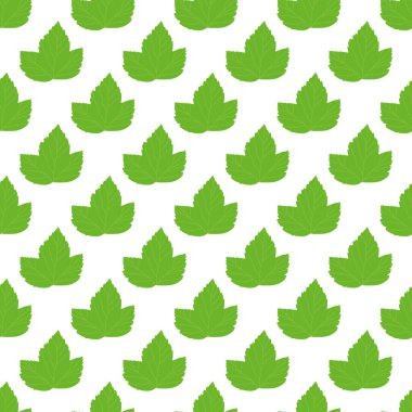 Siyah üzümlü yaprak dikişsiz desen. Vektör illüstrasyonu