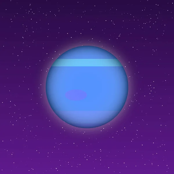 Kleurrijke Neptune Planeet Icoon Vectorillustratie — Stockvector