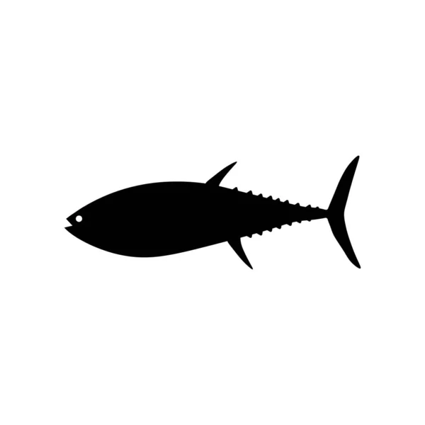 在白色背景上孤立的Tuna图标 矢量说明 — 图库矢量图片