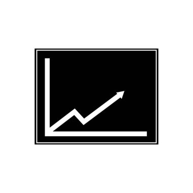 Ok grafik simgesi beyaz arkaplanda izole edildi. Vektör illüstrasyonu