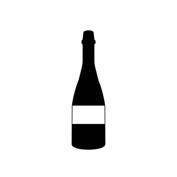 Ikon Botol Anggur Diisolasi Pada Latar Belakang Putih Ilustrasi Vektor - Stok Vektor