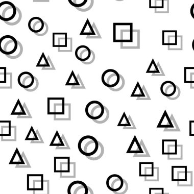 Beyaz arka planda kusursuz geometrik şekiller. Vektör illüstrasyonu