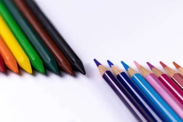 Voorzijde Close Shot Van Een Schooltas Met Een Pen Staan Stockfoto