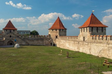 Bender, Transnistria 'daki Bendery kalesinin avlusunun bir kısmı (Moldova)