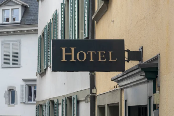 Sign Hotel Zürich Schweiz — Stockfoto