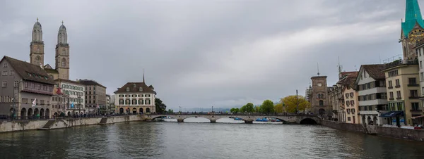 Zurich Cityscape Pemandangan Panorama Dari Pusat Kota Bersejarah Swiss — Stok Foto