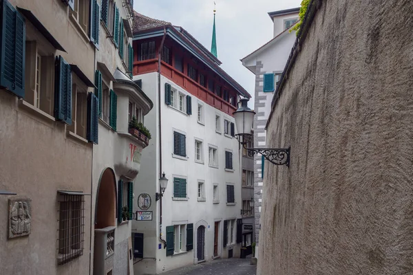 Παλιός Δρόμος Στη Ζυρίχη Ελβετία — Φωτογραφία Αρχείου