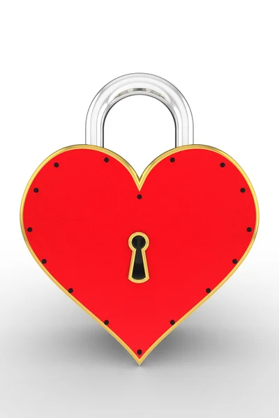 Castle in heart-shaped open key. — Stock Photo, Image